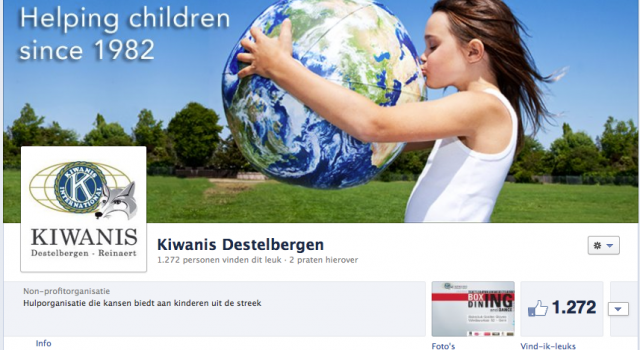 1 like = 1 euro Facebookactie Kiwanis Destelbergen