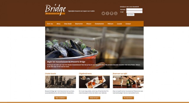Website brasserie Bridge