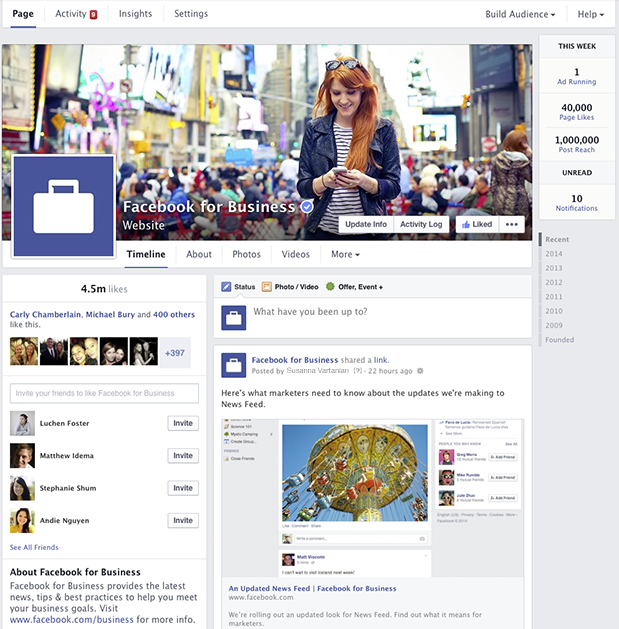 facebook voor bedrijven, facebook pagina, nieuw, layout, nieuwe layout