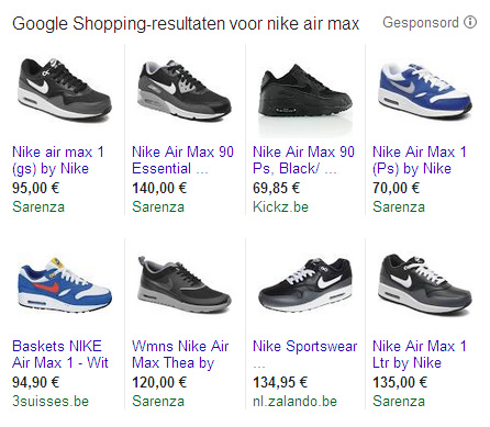 google shopping, zoekresultaten, advertenties, webwinkel